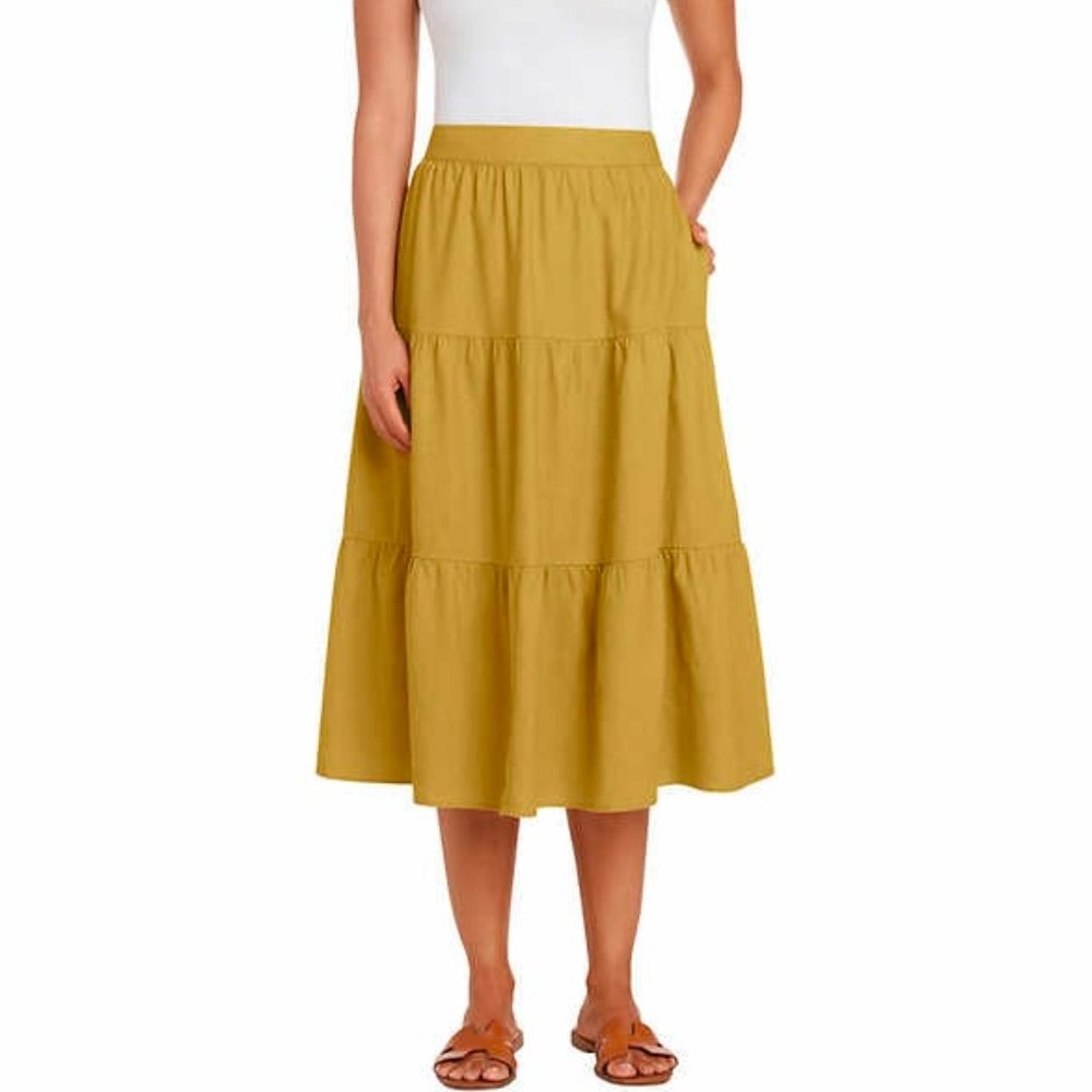 NWT Matty M Ladies' Tiered Midi Skirt